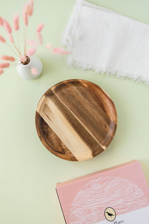 
            
                Load image into Gallery viewer, Set of 3 - Acacia Wood plates - 8 inches
            
        